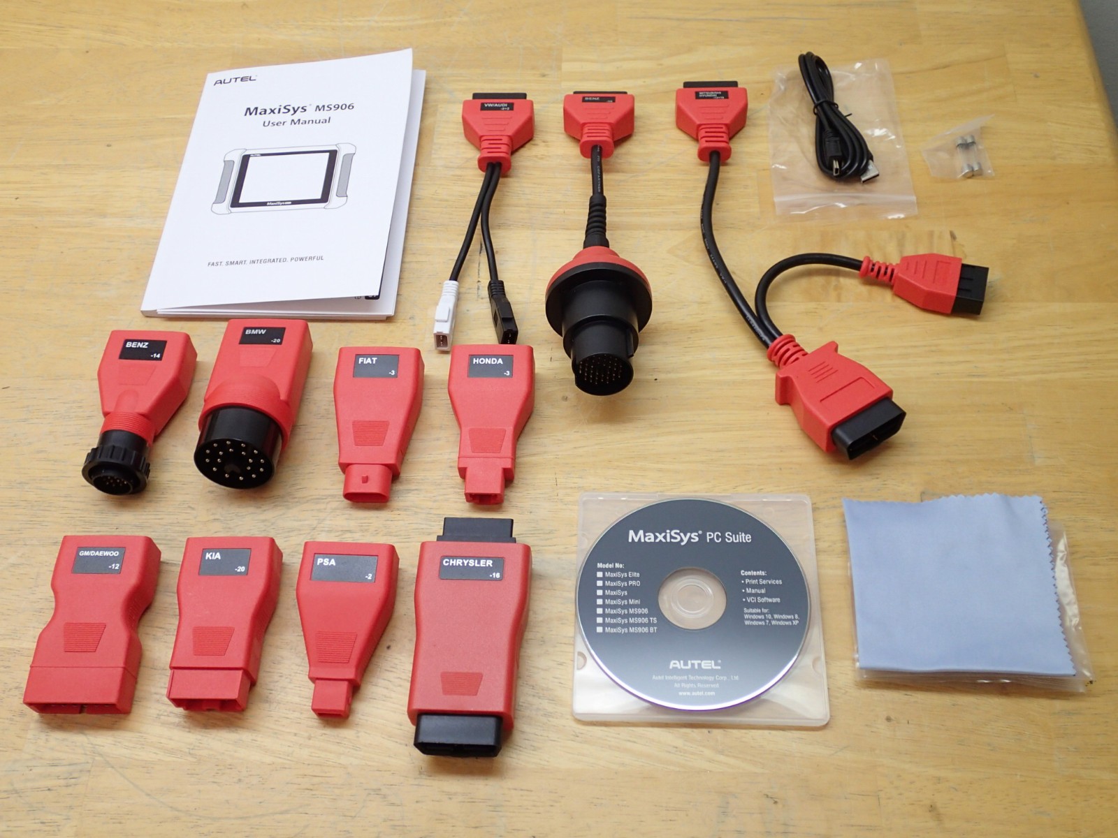 Autel Mixed Lot of 11 Adapters for Maxisys MS906 Nice