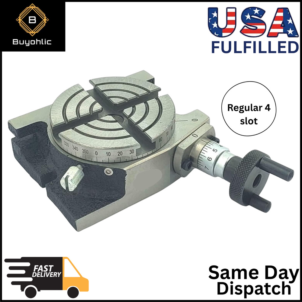 Horizontal Vertical 3" 80mm Rotary Milling Table Regular Type