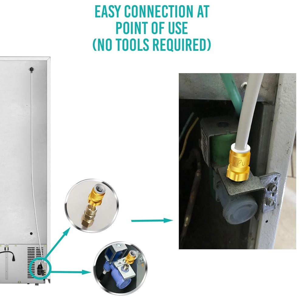 Ice Maker Fridge Installation Install Kit - 1/4" Valve & Supply Line