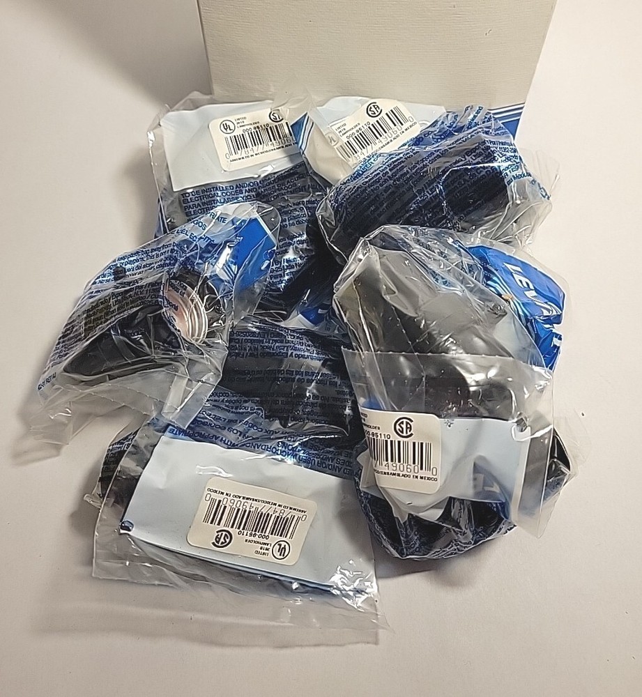 Leviton 95110-000 Plastic Push Thru Socket 10 Ct Box