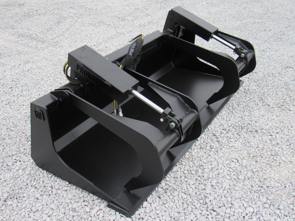 72" Solid Bottom Grapple Grease & 48 Walk Through Pallet Forks Combo QuickAttach