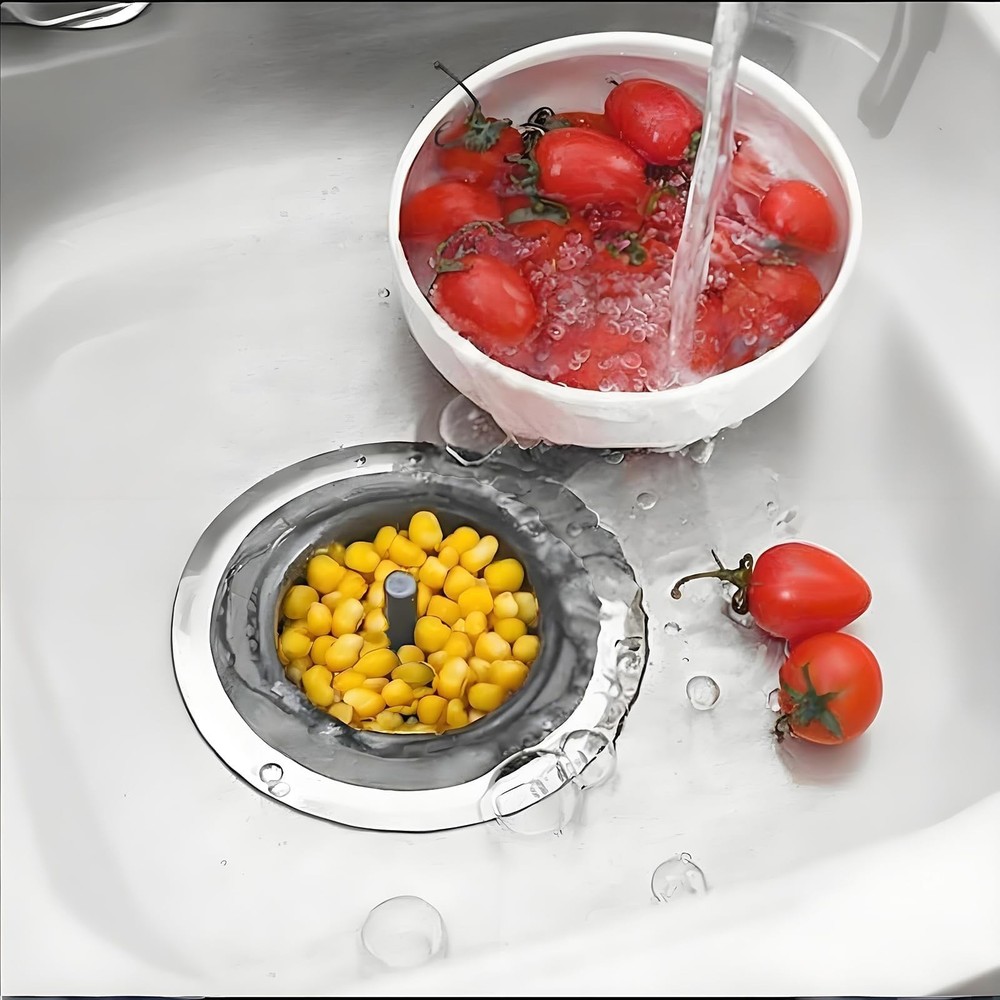 2 Pack Kitchen Sink Drain Strainer Silicone Stainless, Drain Protector,Preven...