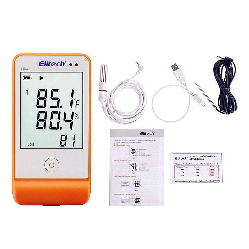 SUNNY Temperature and Humidity Data Logger, Large LCD Display, External Sensor t