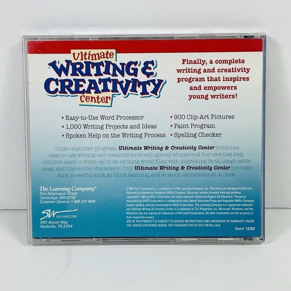 Ultimate Writing and Creativity Center Software PC CD-ROM Activities For Kids