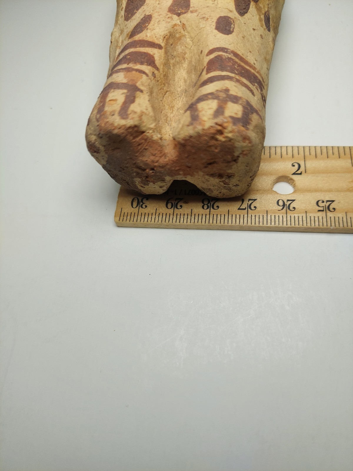 Pre-Columbian Chancay Peruvian Slip Painted Pottery Cuchimilco Figure 1200-1450