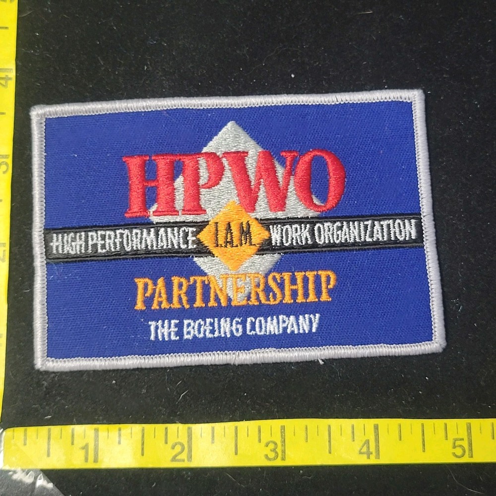 HPWO Performance Work IAM Boeing Partnership Embroidered Patch Logo Unused
