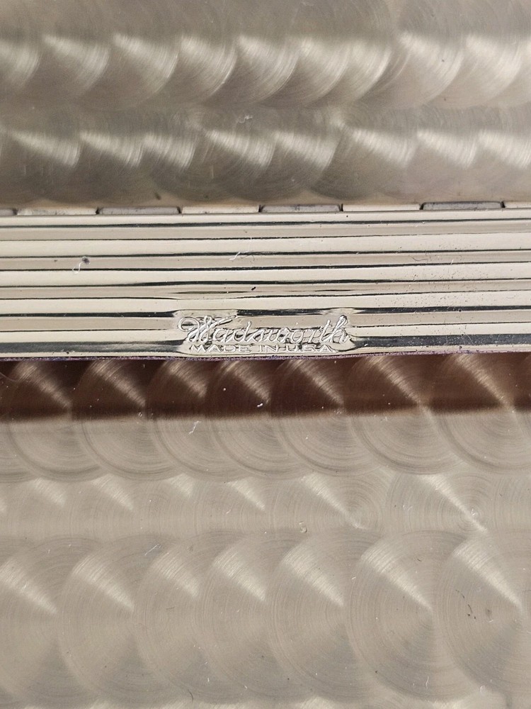 Vintage Wadsworth Solid Brass Cigarette Case Clock