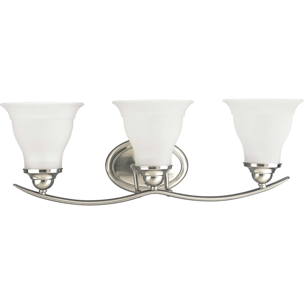 Progress Lighting P3192 Trinity 3 Light Bathroom Vanity Light - Nickel