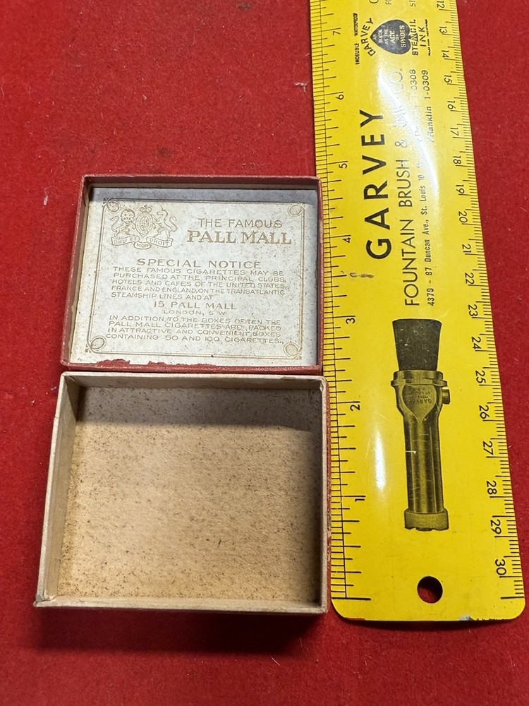 1915 Pall Mall Cigarette Box Only