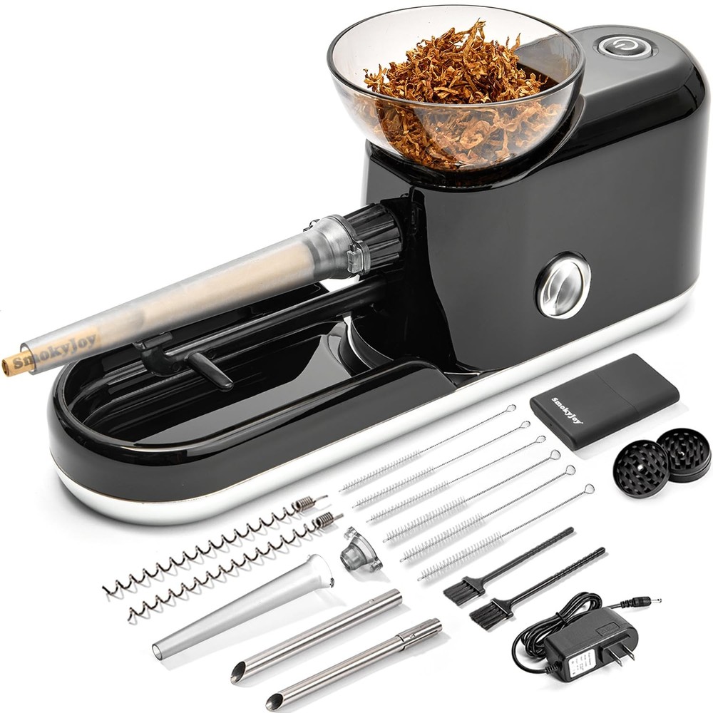 Cigarette Rolling Machine, Electric Pre Roll Automatic Preroll Black