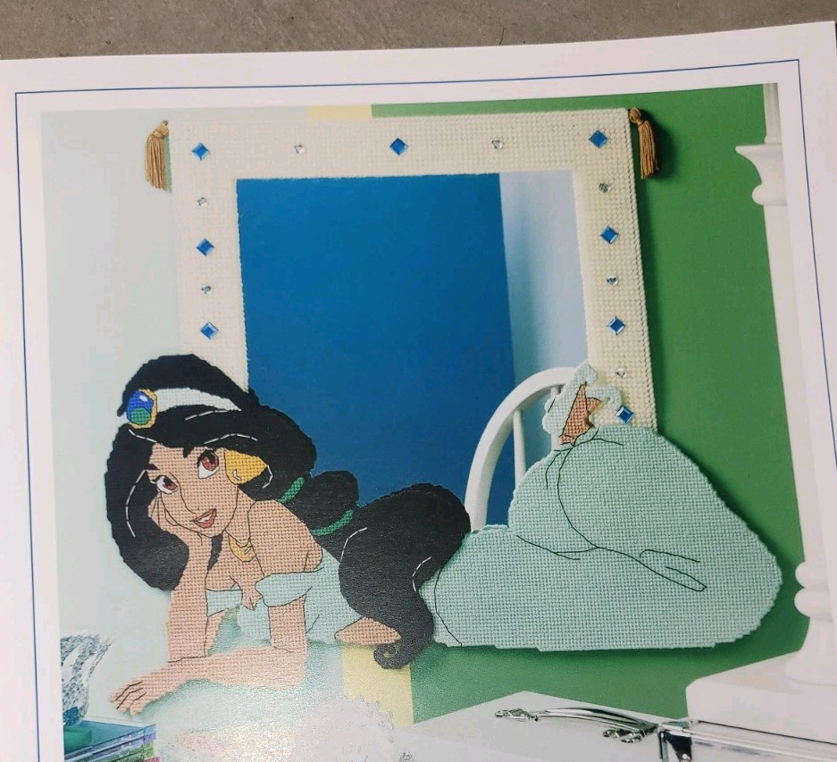 Disney Home Princess Collection Plastic Canvas Mirror Decor Pattern Book
