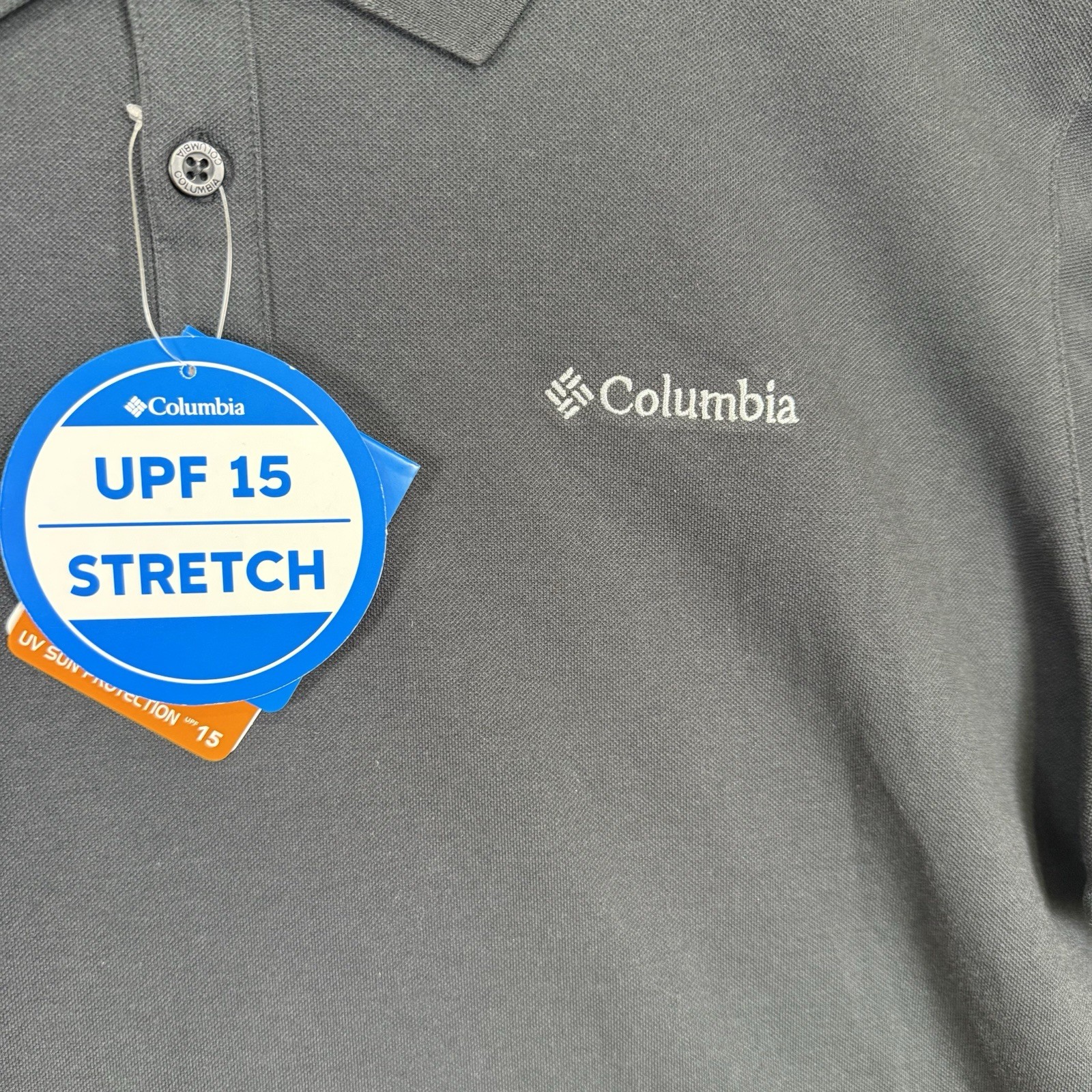 Columbia Elm Creek Polo Shirt Men's XL Black Stretch Regular Fit