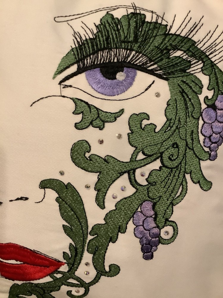 Decorative Machine Embroidered Pillow