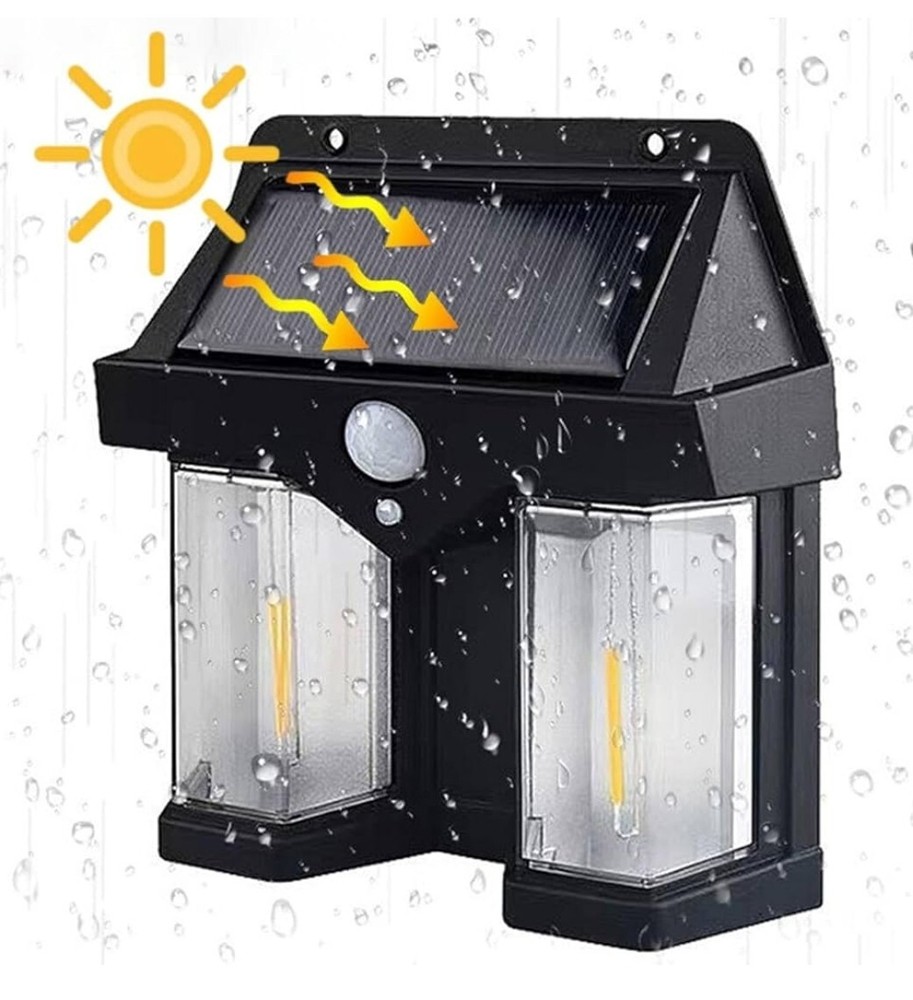 Double Solar Lantern With Motion Sensor And Twilight