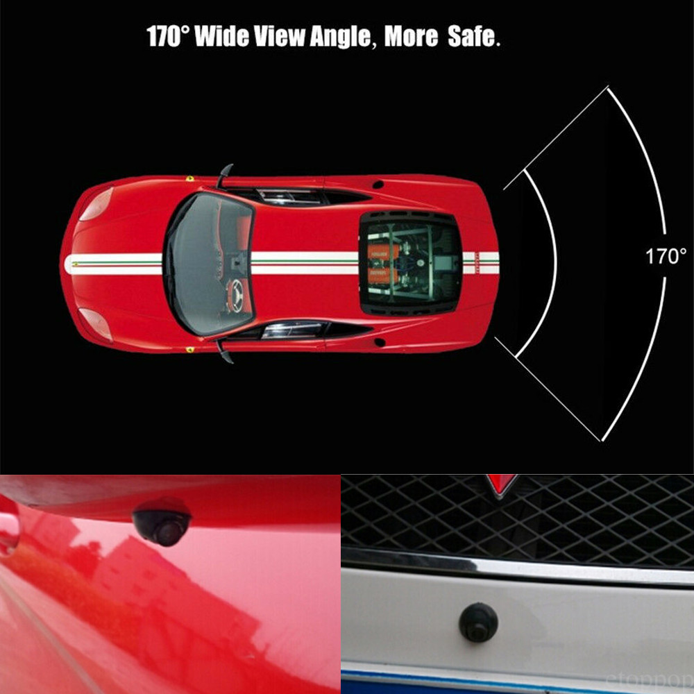 Car Rear Front Side View 360° Rotatable CCD Reversing Backup Camera Night Vision