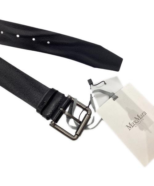 MaxMara Cow leather long belt black
