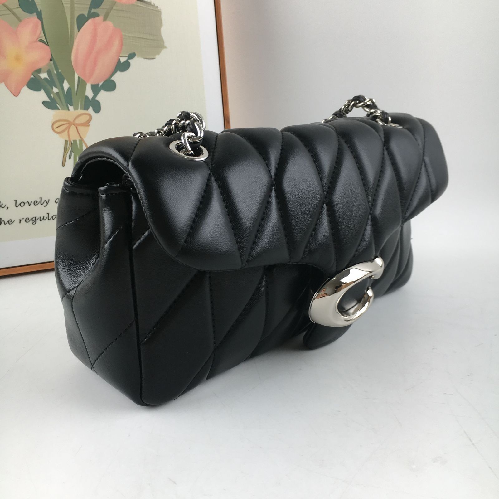 COACH Tabby Shoulder Bag 26 Quilted CP150 Black Nappa Leather Outlet New