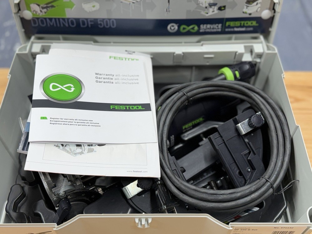 Festool DF500 Domino MINT with 2 Cutters
