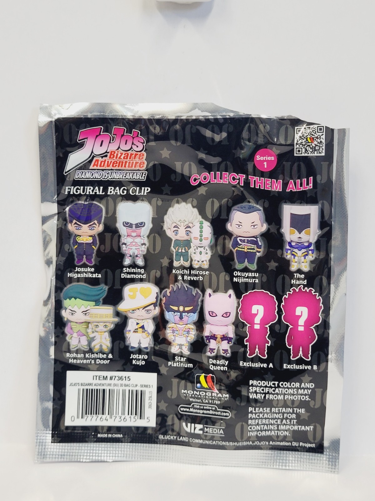 3D Foam Figural KeyChain Clip Blind Bag JoJo's Bizarre Adventure Series 1 Josuke