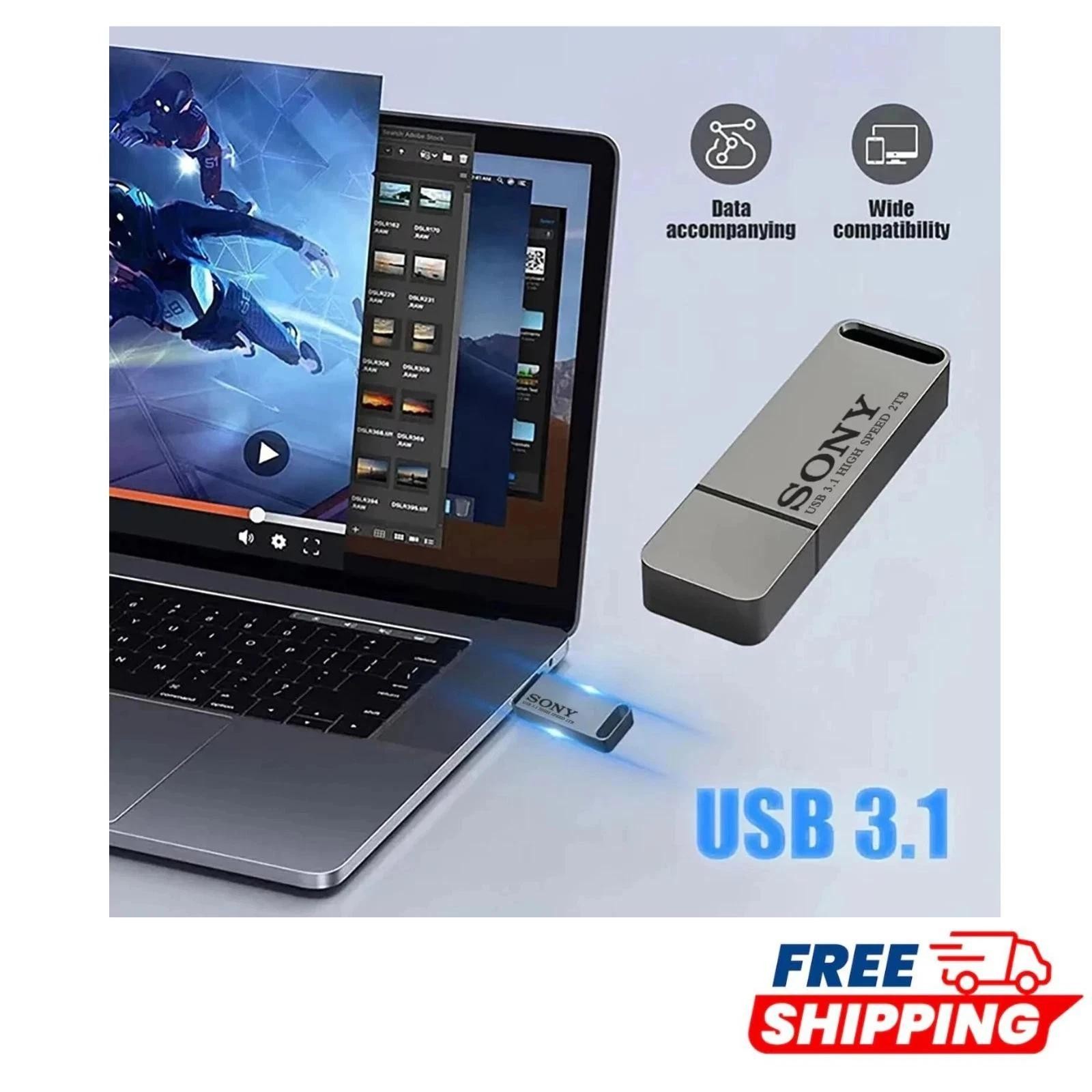 Sony 2TB USB 3.0 Flash Drive High Speed Memory Stick for PC Laptop Mac PS4 PS5