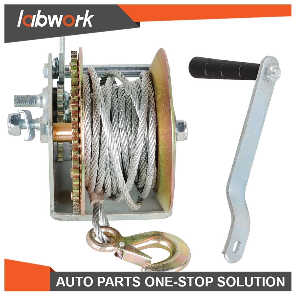 Labwork 3500lbs Hand Winch With Cable For Trailer Winch Durable Hand Crank Winch