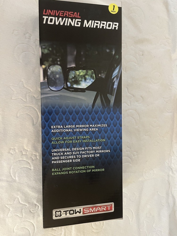 TOW SMART UNIVERSAL EXTRA LARGE TOWING MIRROR-Open Box