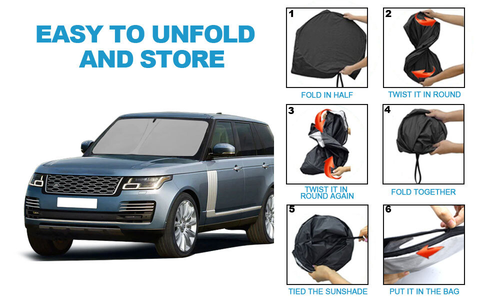 Car Windshield Sunshade Front Window Visor Sun Cover For Range Rover 2014-2022
