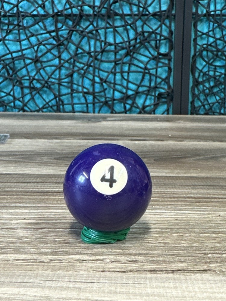 Mini Billiards Pool Ball - 1.5" Diameter - Solid Purple #4 Ball Vtg