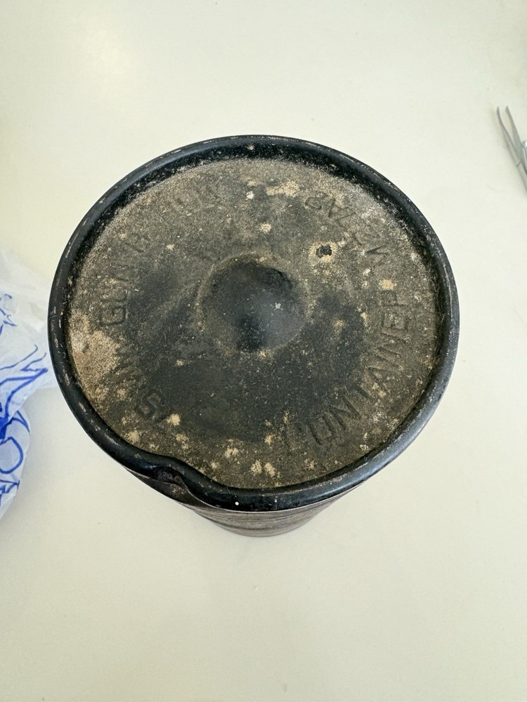 US Artillery 75mm Shell Canister For Storing Artillery Shells. Empty 2 Piece