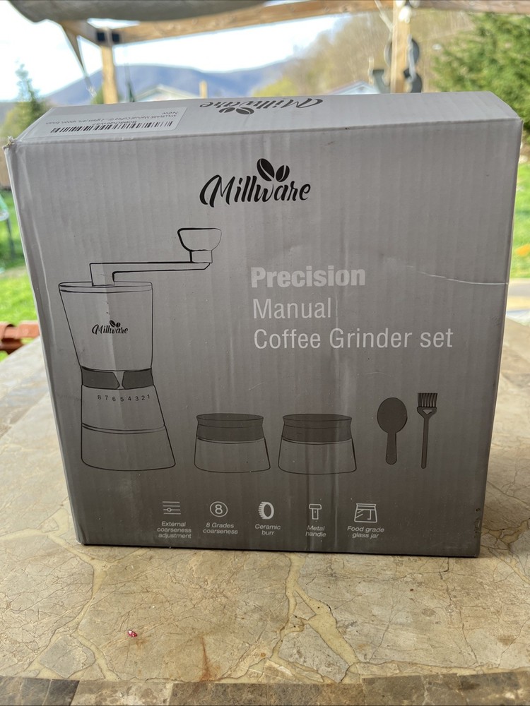 Millware Precision Manual Coffee Hand Grinder Set Adjustable Coarseness EUC