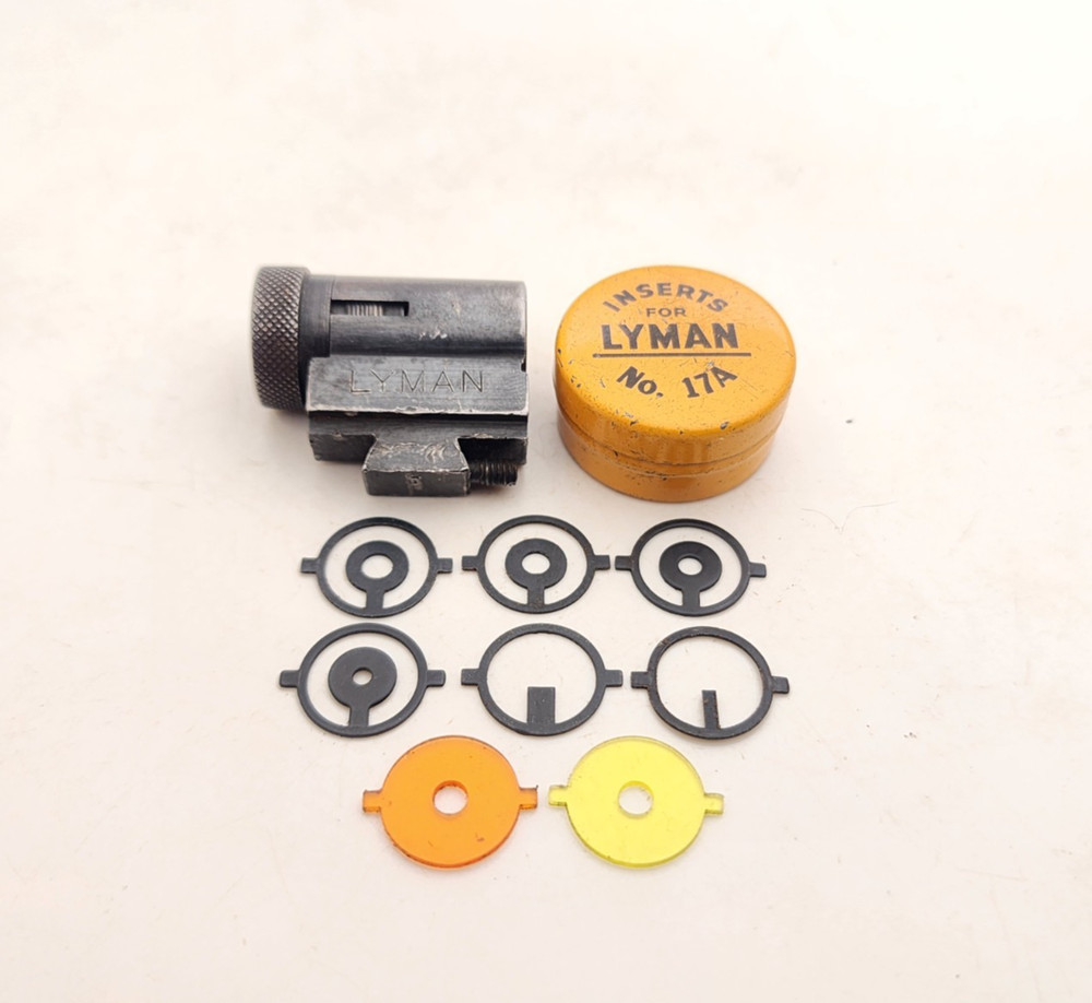 Vintage Lyman 17A XFA M2 Springfield Front Globe Sight w/Eight (8) Inserts