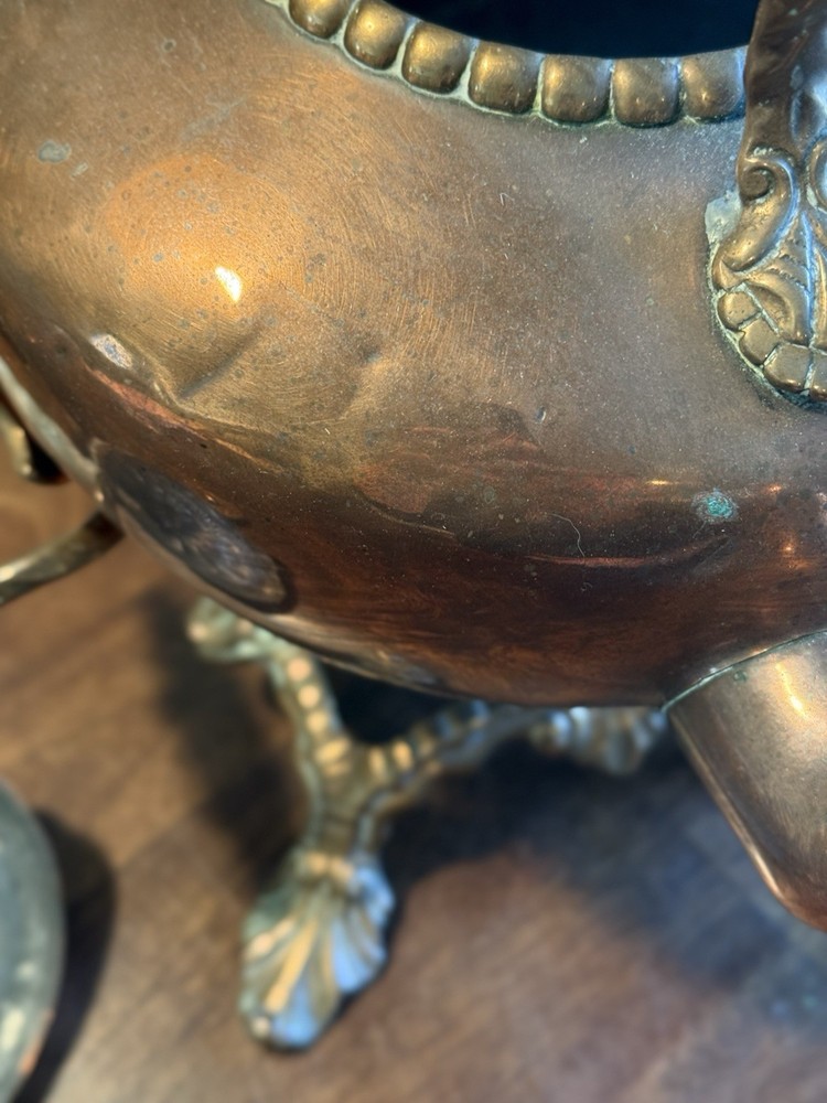 Victorian Large Copper Spirits Kettle & Base Tilting English 1890s