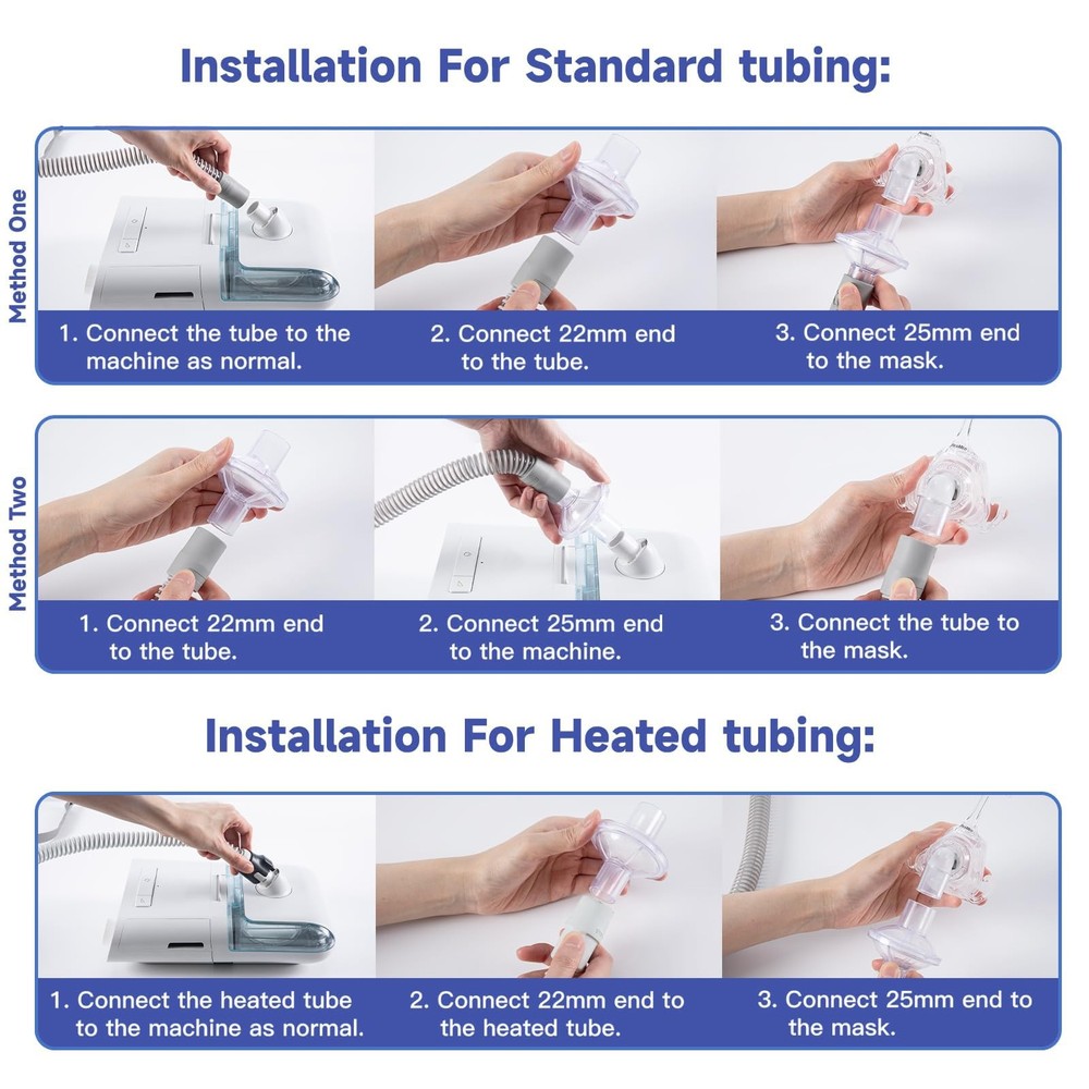 12-Pack CPAP Filters, Inline Filter for Most 12 Pack, Transparent