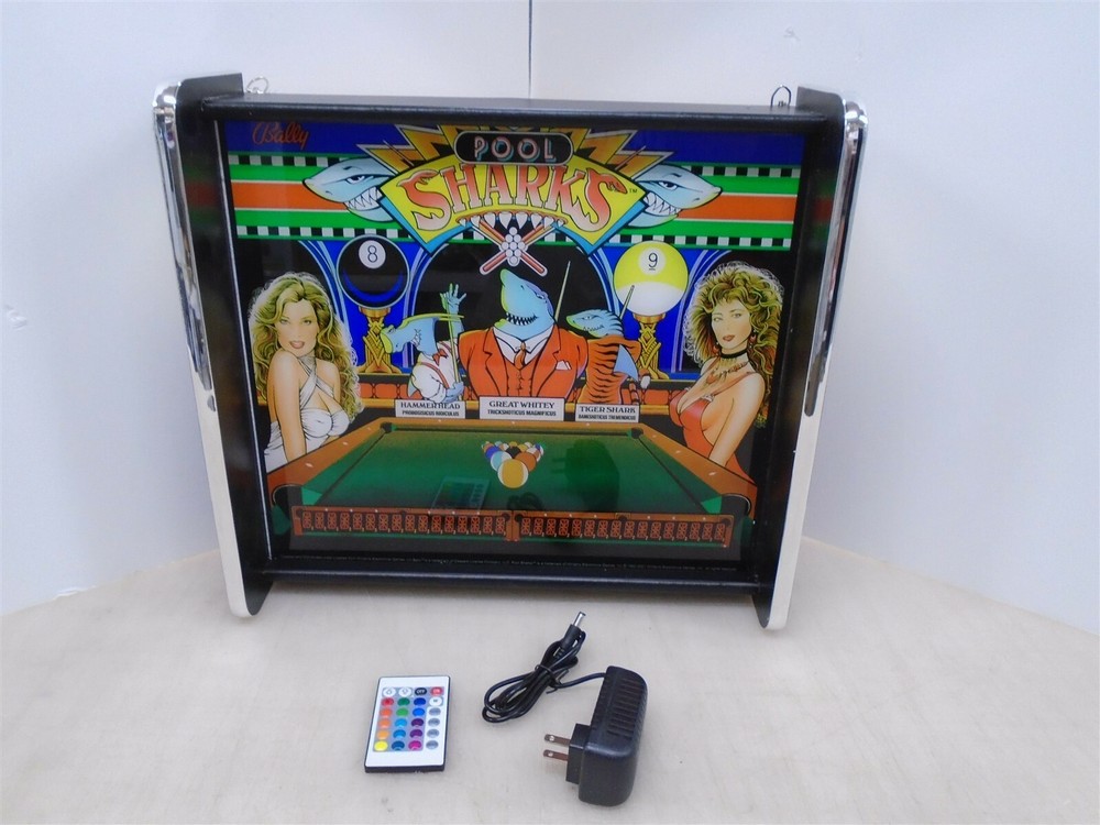 Bally Pool Sharks Pinball Head LED Display light box