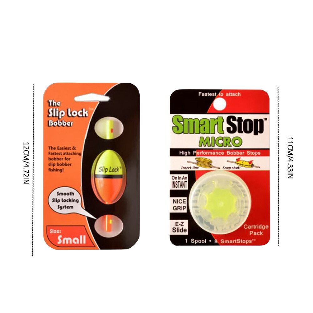Smart Slip Lock Bobber and Smart Stop Micro Bobber Stop Combo Pack Includes Tool