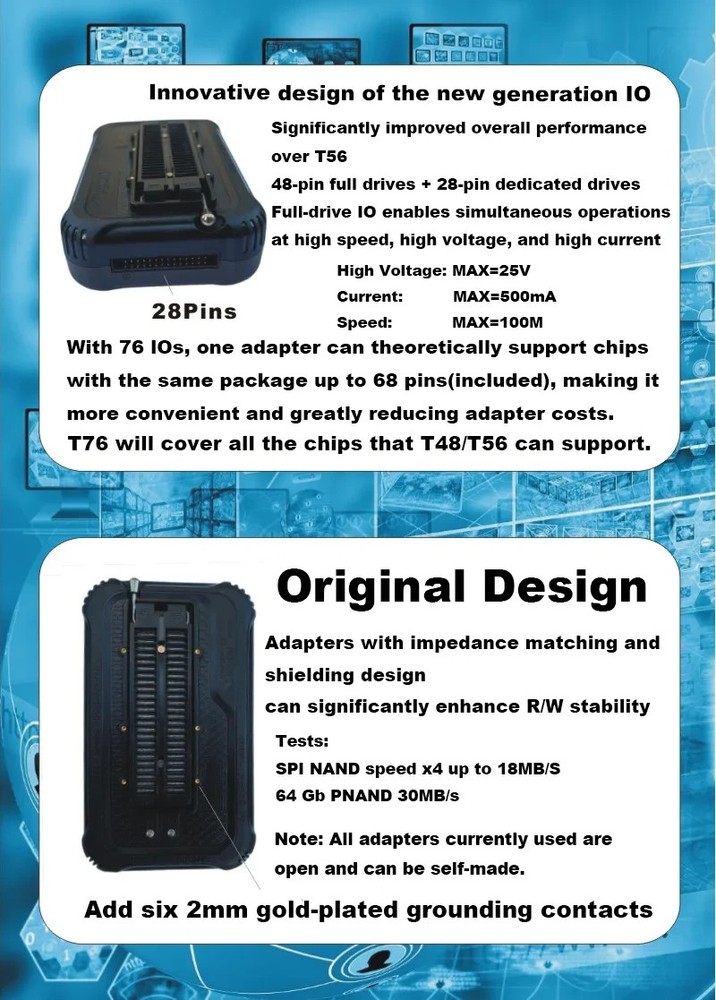 XGecu T76 USB3.0 Universal Programmer Support EEPROM NOR NAND EMMC MCU GAL