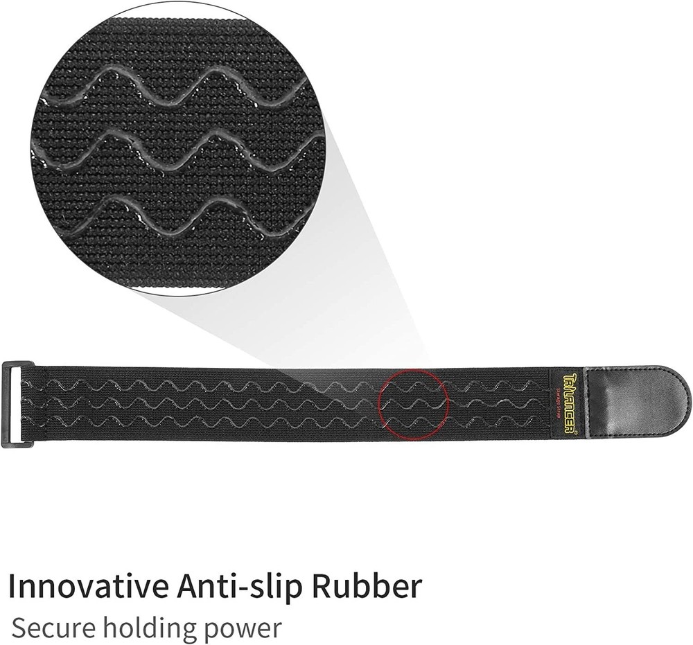 Versatile 2" x 18" Hook and Loop Storage Straps - 4 Pack with Anti-Slip Feature