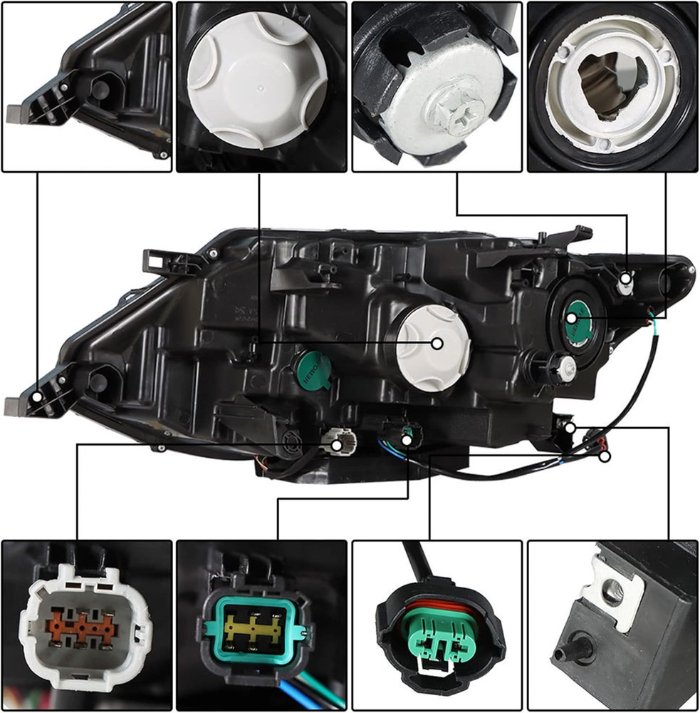 Halogen Headlights Left and Right Side Headlamp Assembly Replacement for Rogue 2