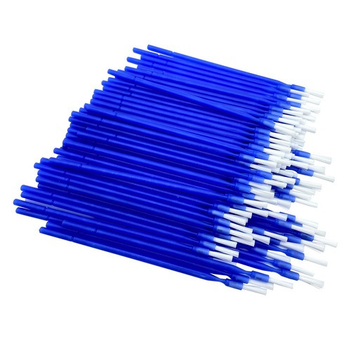 Dental Disposable Micro Brush Bendable Applicator Tips Long Shank Handle Blue