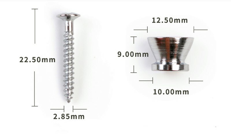 Strap lock Replacement buttons - pair - Black or Chrome or Gold