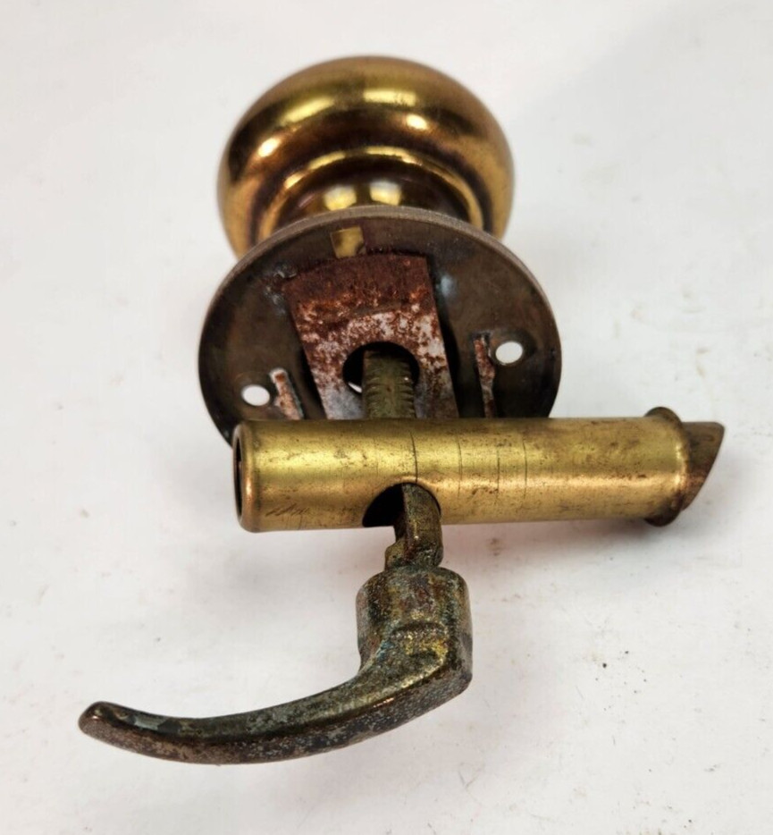 2 Antique Knobs Vintage Door Knobs Handles Spindle Old As Is Restoration Crafts
