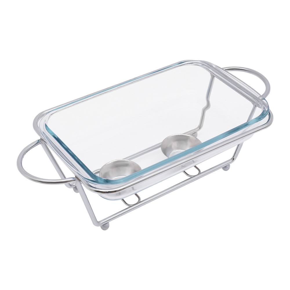 Countertop Chafing Dish, Buffet Set Warming Tray, Buffet Server Tempered Glass