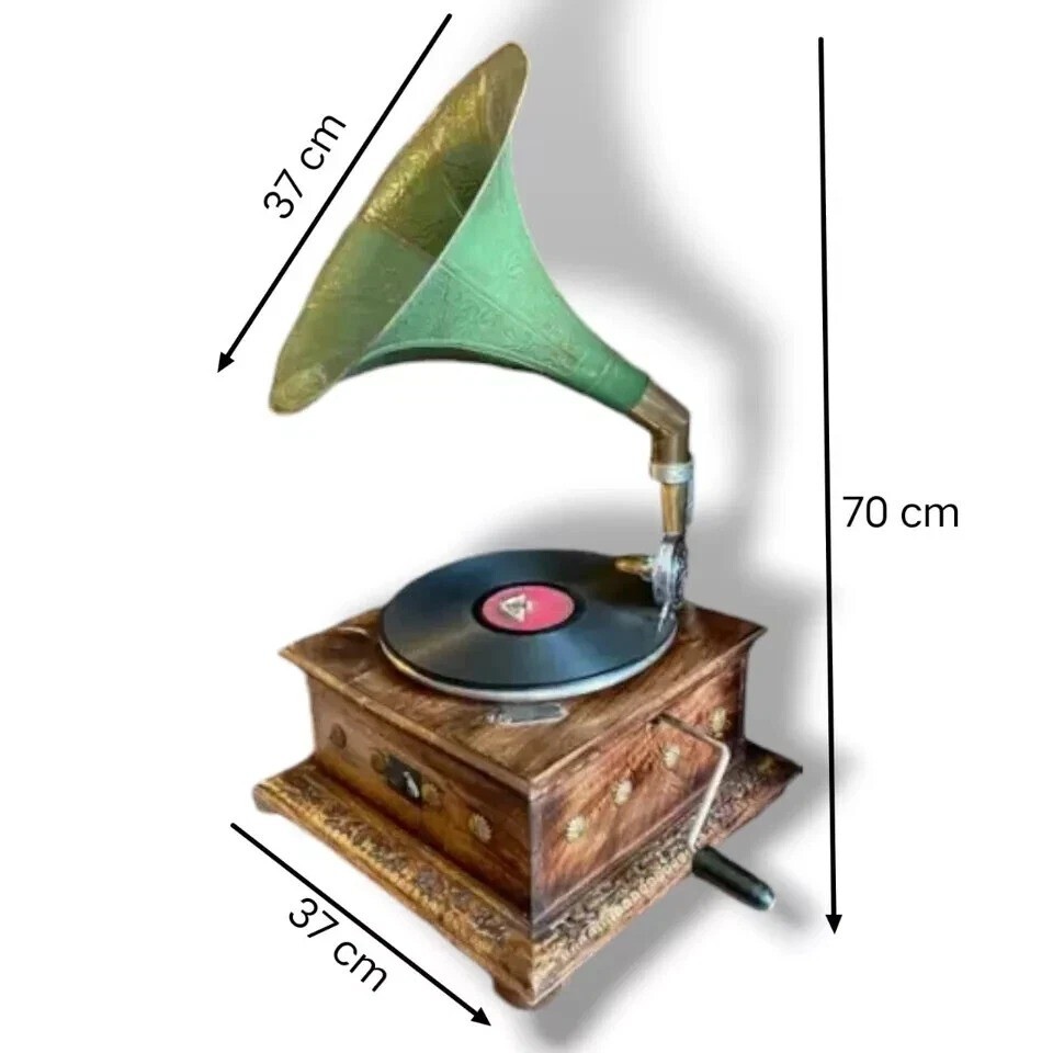 Antique HMV Gramophone Fully Functional Working Phonograph win-up record player