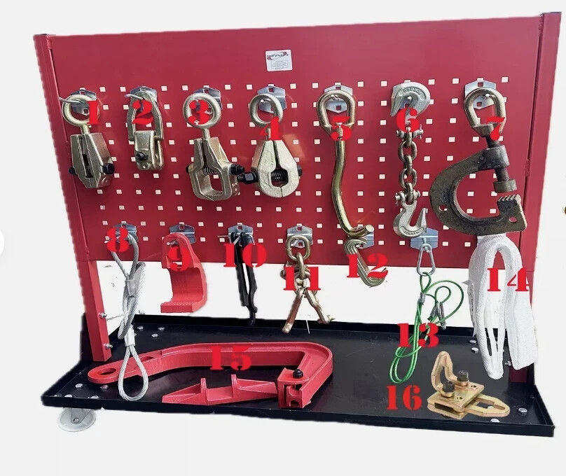 16pcs Deluxe Auto Body Frame Repair Pulling Clamp & Chassis Dent Puller Hook Set