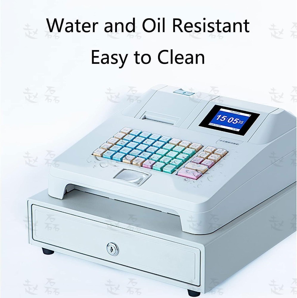 48Key Desktop Electronic Cash Register POS Casher Digital LED Display w/ Drawer