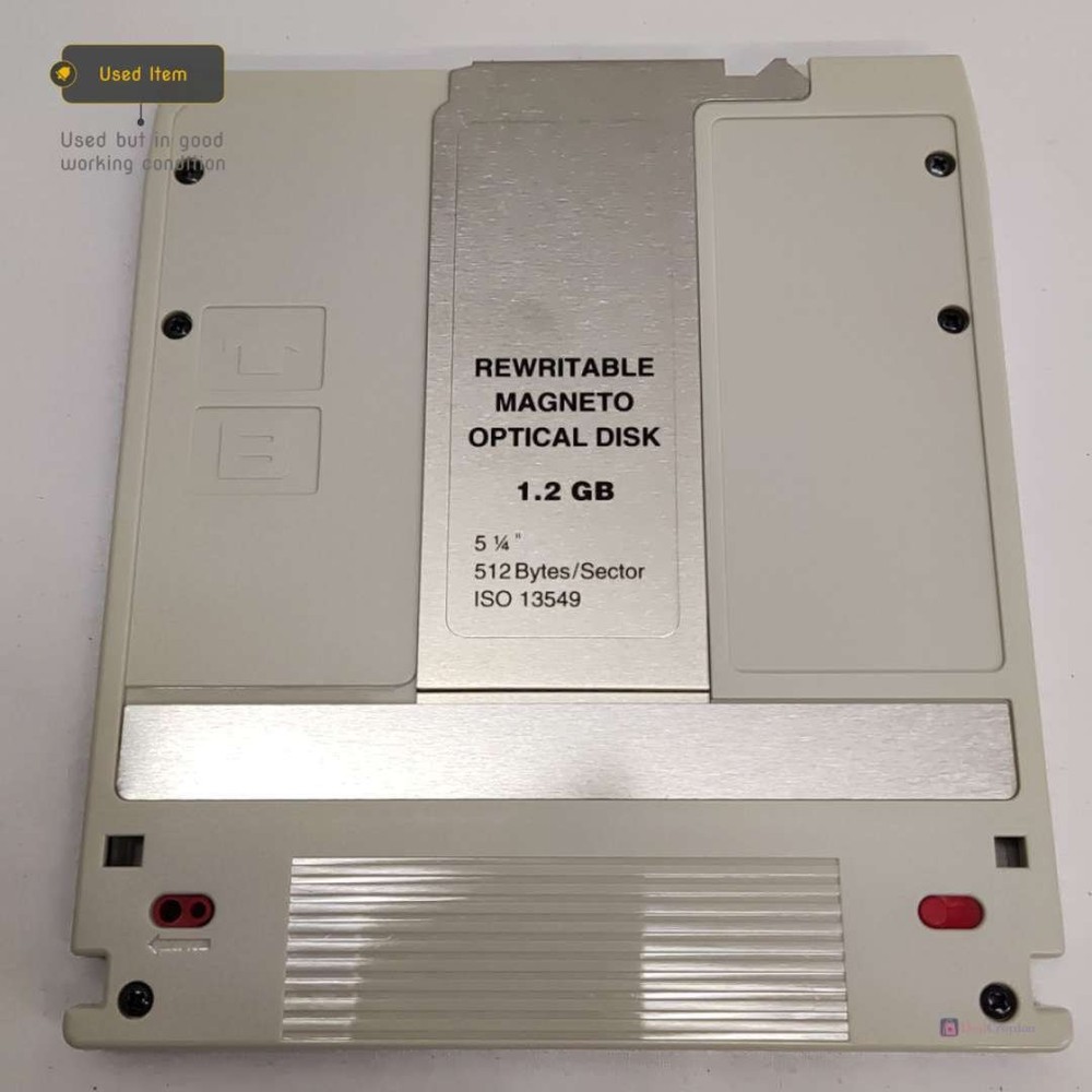 REWRITABLE MAGNETO OPTICAL DISC 1.2GB 512 BYTES/SECTOR WITH CASE