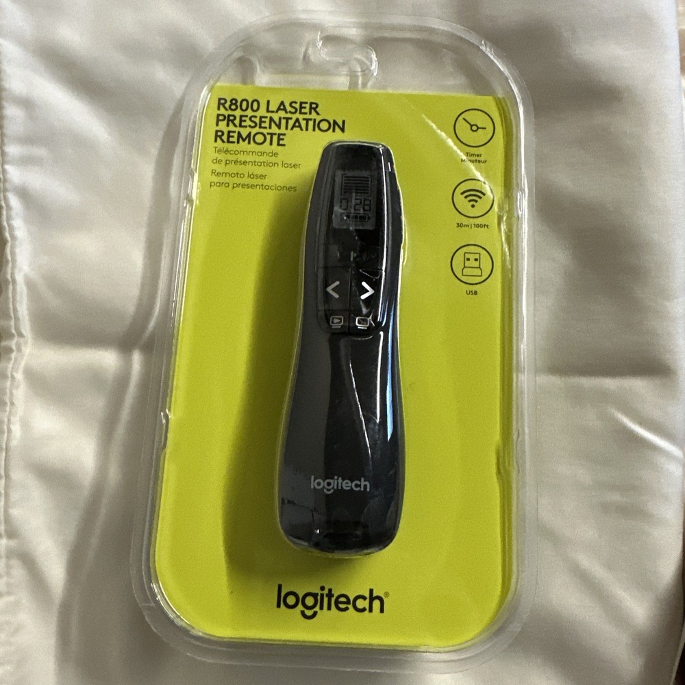 Logitech R800 Laser Presentation Remote Control - Black