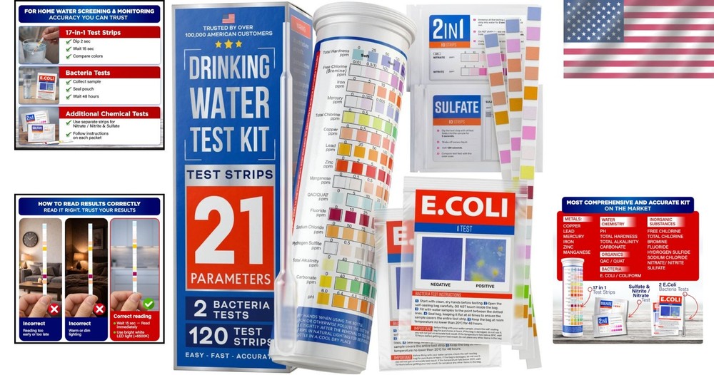 Complete Water Testing Kit - Data Sheet Included