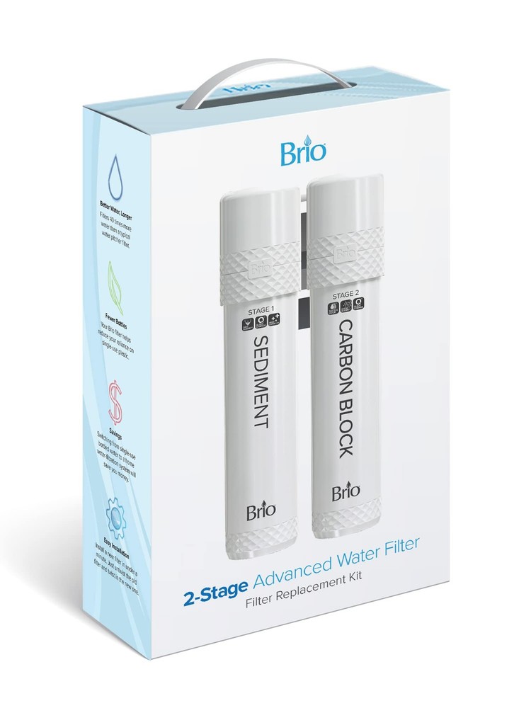 Brio 2 Stage Water Cooler Filter Replacement Kit - for Models with "UVF2" - 1...