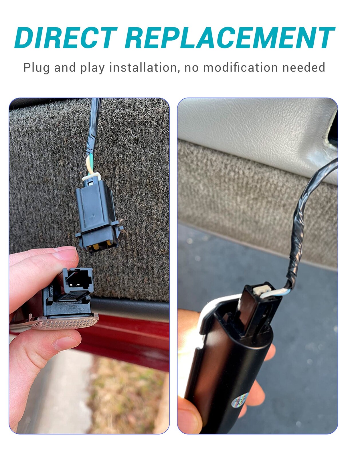 Pair LED Door Courtesy Light For Chevy Silverado Suburban Tahoe GMC Sierra Yukon